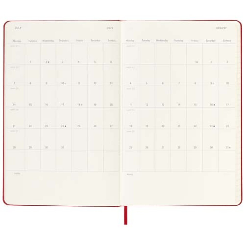 Agenda giornaliera 12 mesi con copertina rigida Moleskine Gadget.it