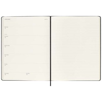 Agenda settimanale 12 mesi XL con copertina rigida Moleskine Gadget.it