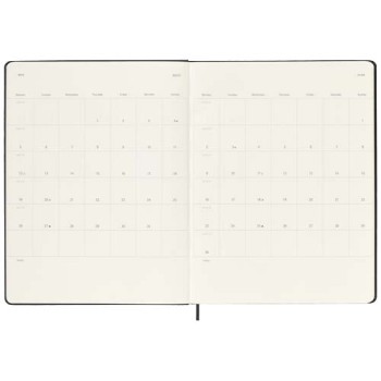 Agenda settimanale 12 mesi XL con copertina rigida Moleskine Gadget.it