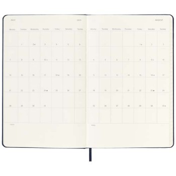 Agenda settimanale orizzontale 12 mesi formato L con copertina rigida Moleskine Gadget.it