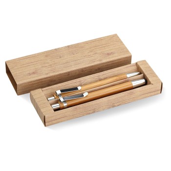 BAMBOOSET - Set penna e matita in bambu Gadget.it