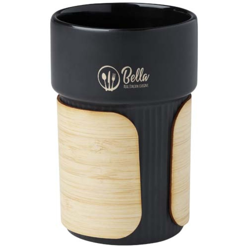 Bicchiere con custodia in bambù da 340 ml Fika Gadget.it