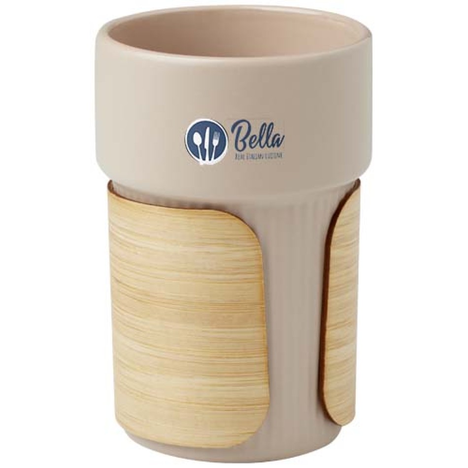 Bicchiere con custodia in bambù da 340 ml Fika Gadget.it