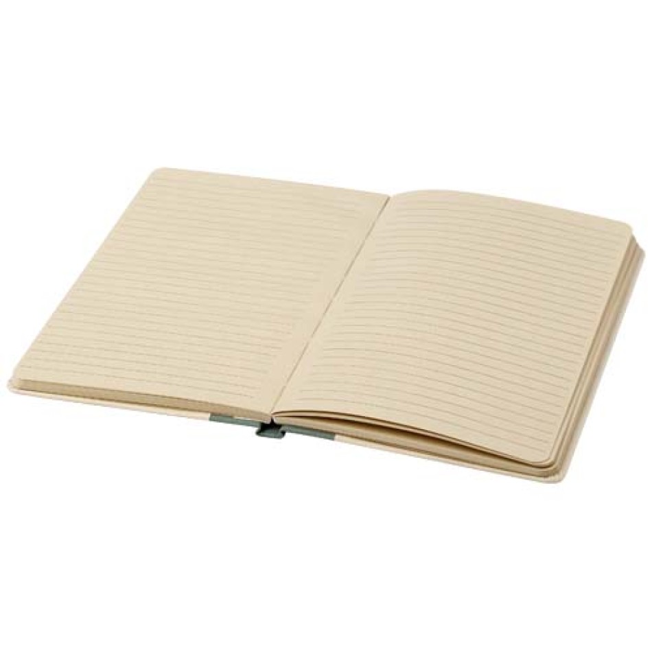 Blocco note formato A5 con copertina rigida in plastica derivante dalla canna da zucchero Liliana Gadget.it