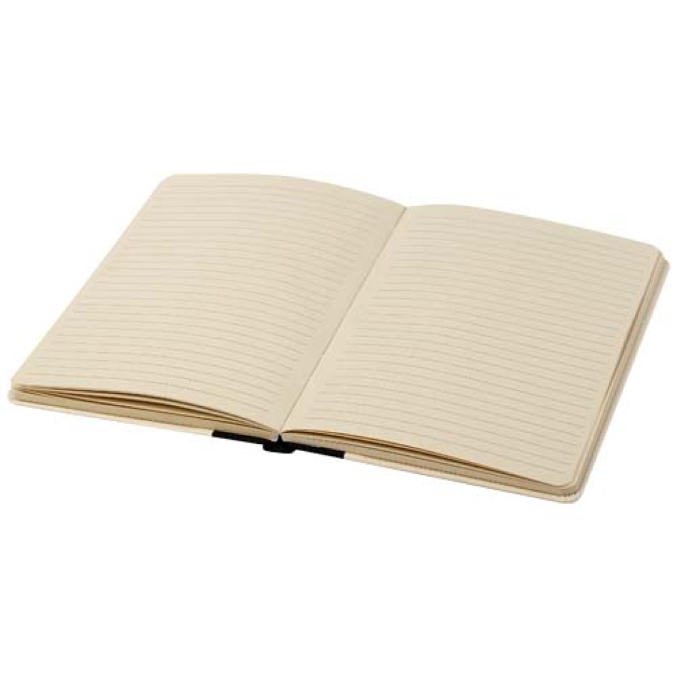 Blocco note formato A5 con copertina rigida in plastica derivante dalla canna da zucchero Liliana Gadget.it