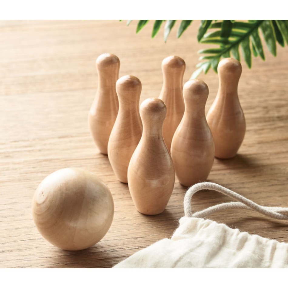 BOLITO - Mini set da bowling in legno di pi Gadget.it