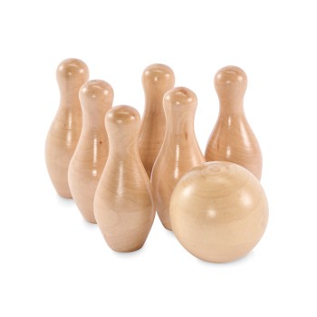 BOLITO - Mini set da bowling in legno di pi Gadget.it