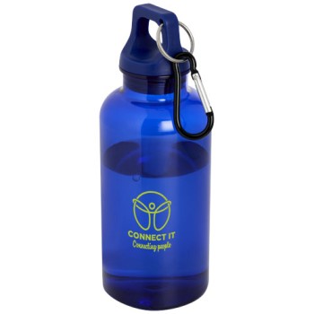 Borraccia in plastica riciclata certificata RCS da 400 ml con moschettone Oregon Gadget.it