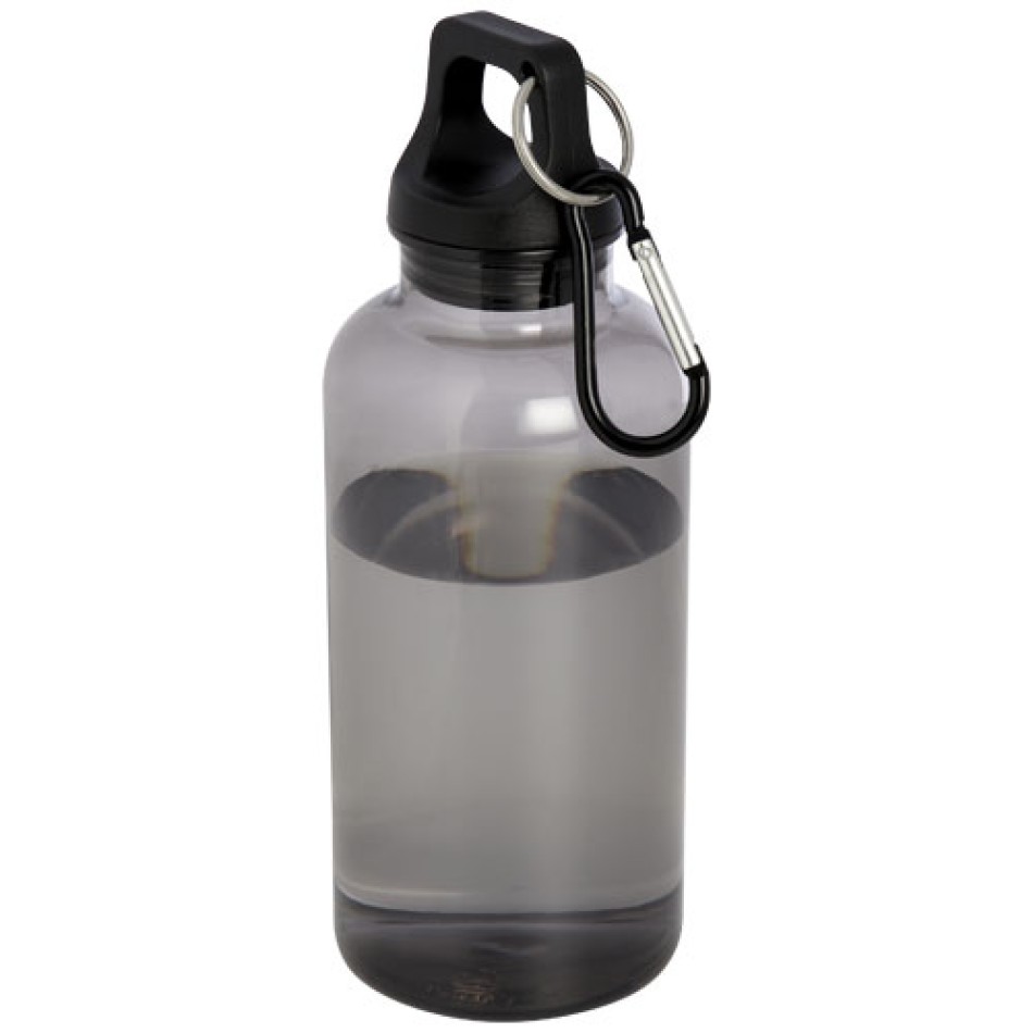 Borraccia in plastica riciclata certificata RCS da 400 ml con moschettone Oregon Gadget.it