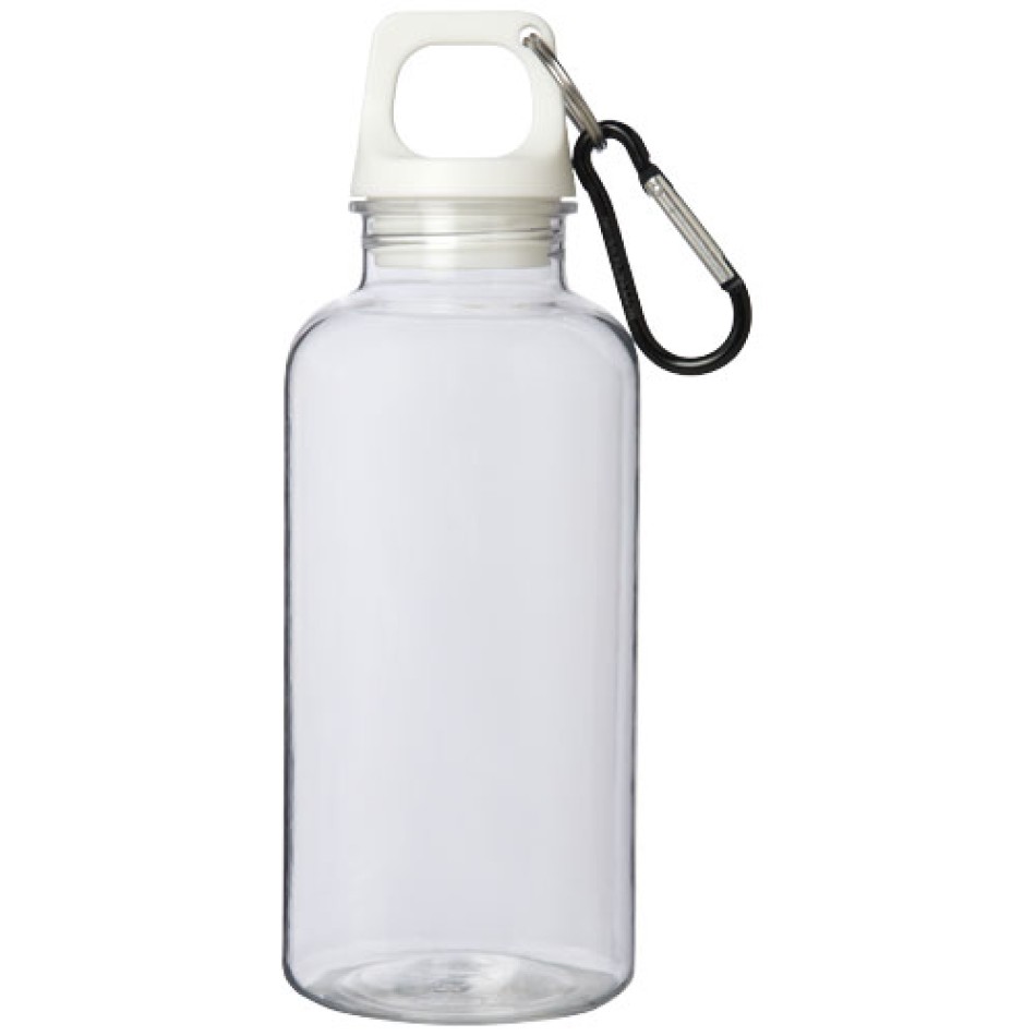 Borraccia in plastica riciclata certificata RCS da 400 ml con moschettone Oregon Gadget.it