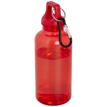 Borraccia in plastica riciclata certificata RCS da 400 ml con moschettone Oregon Gadget.it