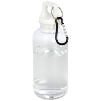 Borraccia in plastica riciclata certificata RCS da 400 ml con moschettone Oregon Gadget.it