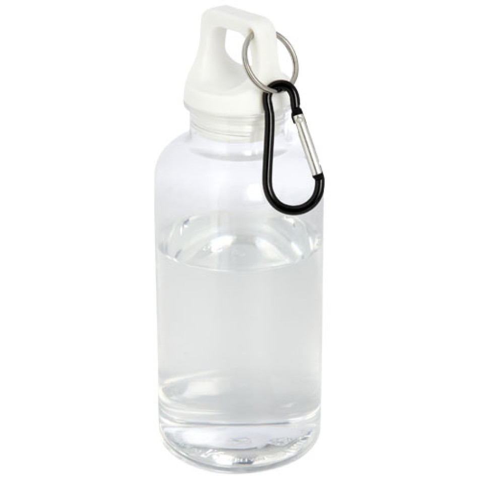 Borraccia in plastica riciclata certificata RCS da 400 ml con moschettone Oregon Gadget.it