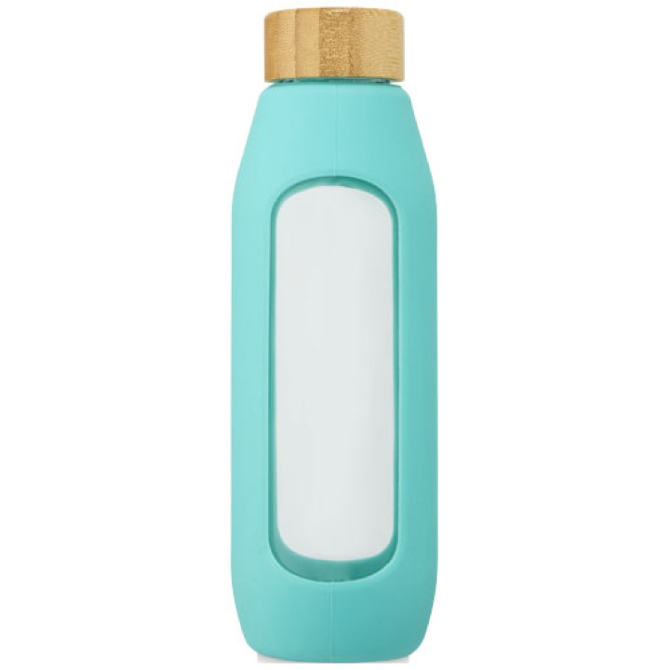 Borraccia in vetro borosilicato da 600 ml con impugnatura in silicone Tidan Gadget.it