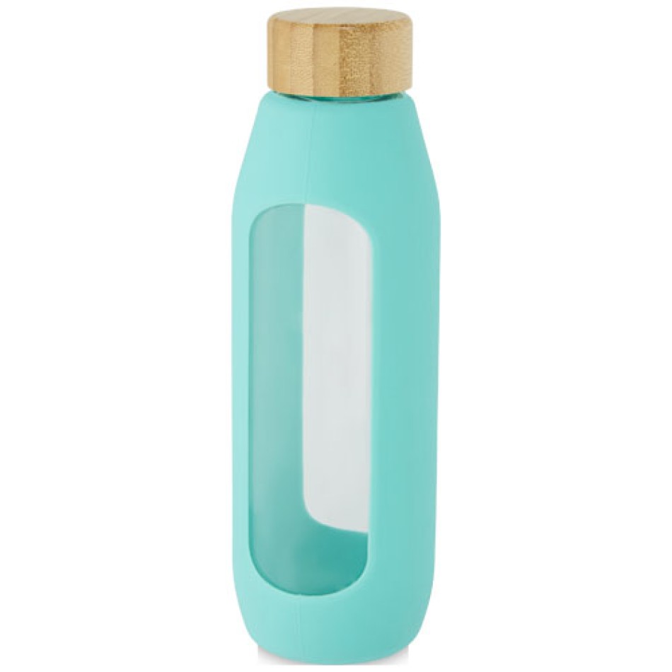 Borraccia in vetro borosilicato da 600 ml con impugnatura in silicone Tidan Gadget.it