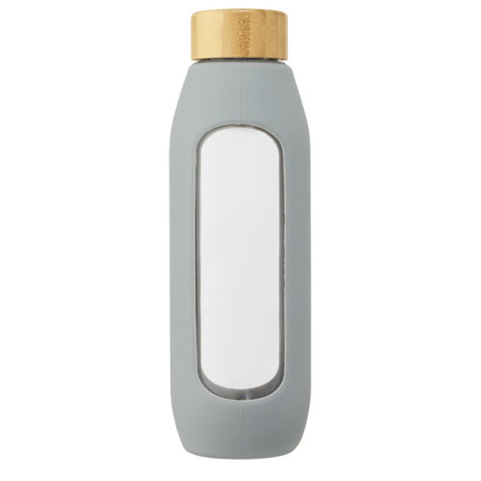 Borraccia in vetro borosilicato da 600 ml con impugnatura in silicone Tidan Gadget.it