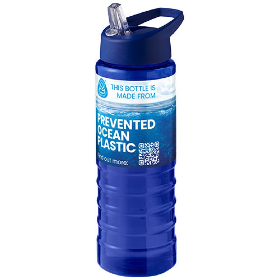 Borraccia sportiva con coperchio a beccuccio da 750 ml H2O Active® Eco Treble  Gadget.it