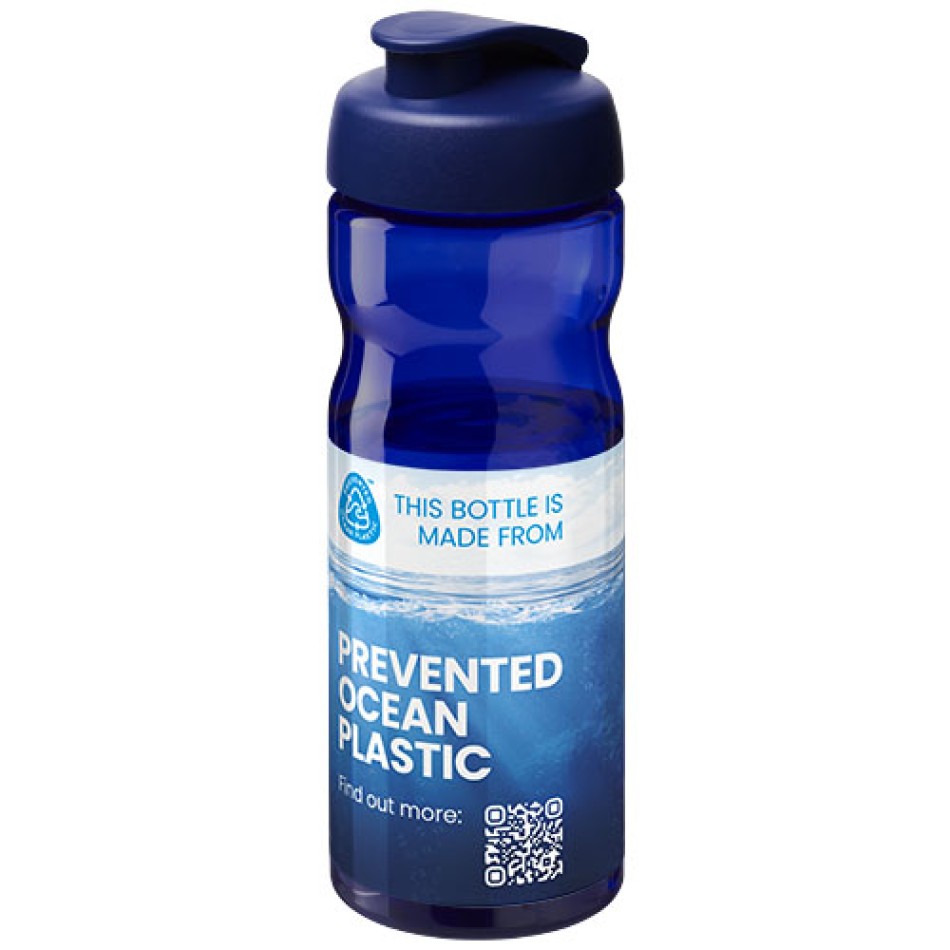 Borraccia sportiva da 650 ml con coperchio a scatto H2O Active® Eco Base Gadget.it