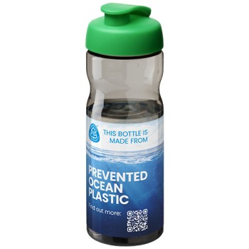 Borraccia sportiva da 650 ml con coperchio a scatto H2O Active® Eco Base Gadget.it