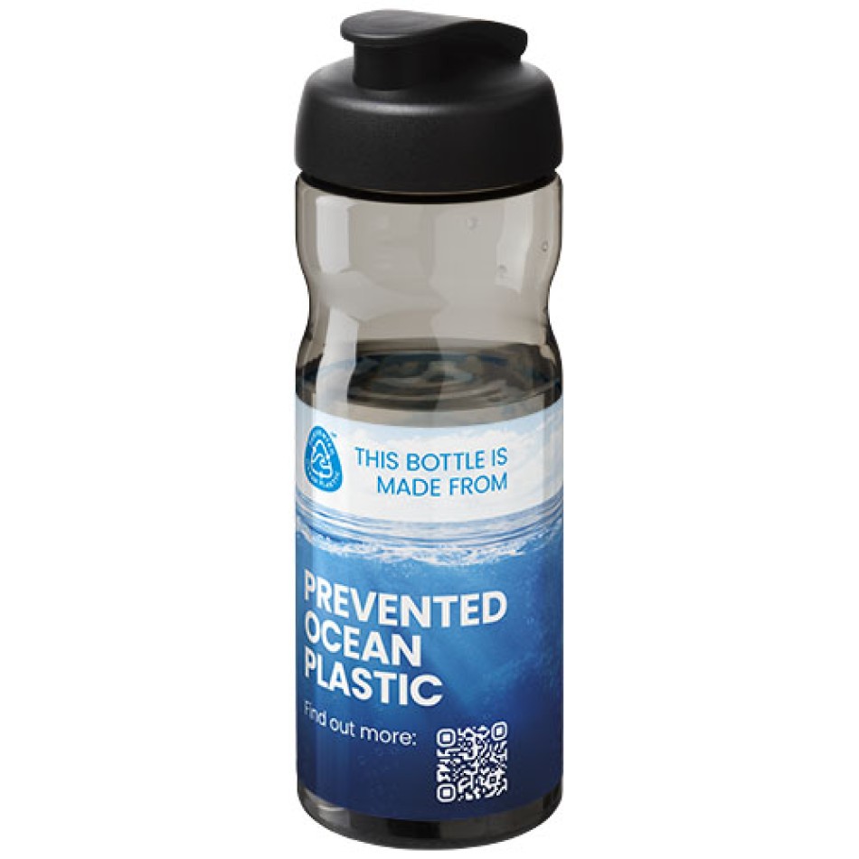 Borraccia sportiva da 650 ml con coperchio a scatto H2O Active® Eco Base Gadget.it