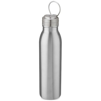 Borraccia sportiva Harper da 700 ml in acciaio inossidabile con anello in metallo Gadget.it