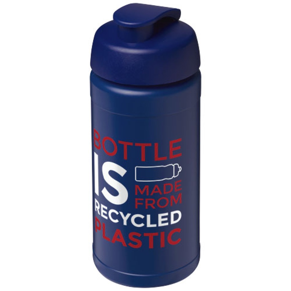 Borraccia sportiva in materiale riciclato con coperchio a scatto da 500 ml Baseline Gadget.it