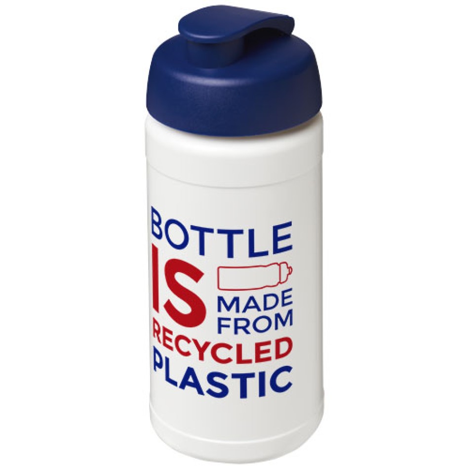 Borraccia sportiva in materiale riciclato con coperchio a scatto da 500 ml Baseline Gadget.it