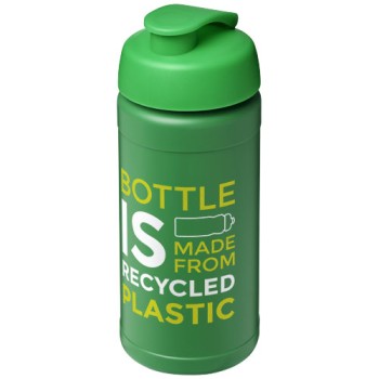 Borraccia sportiva in materiale riciclato con coperchio a scatto da 500 ml Baseline Gadget.it