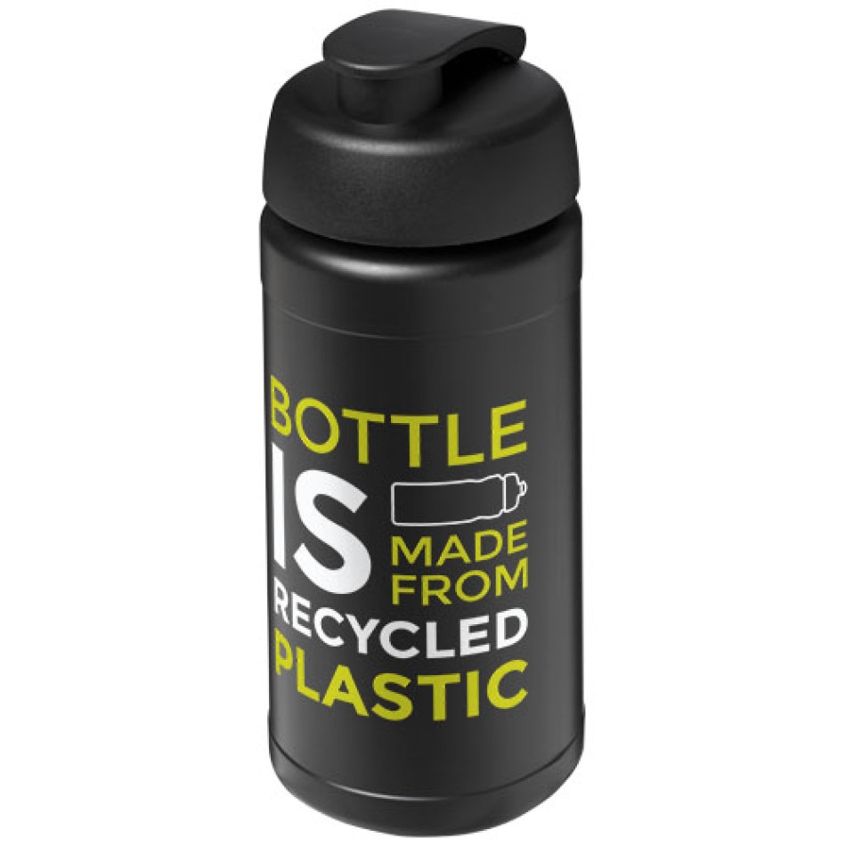 Borraccia sportiva in materiale riciclato con coperchio a scatto da 500 ml Baseline Gadget.it