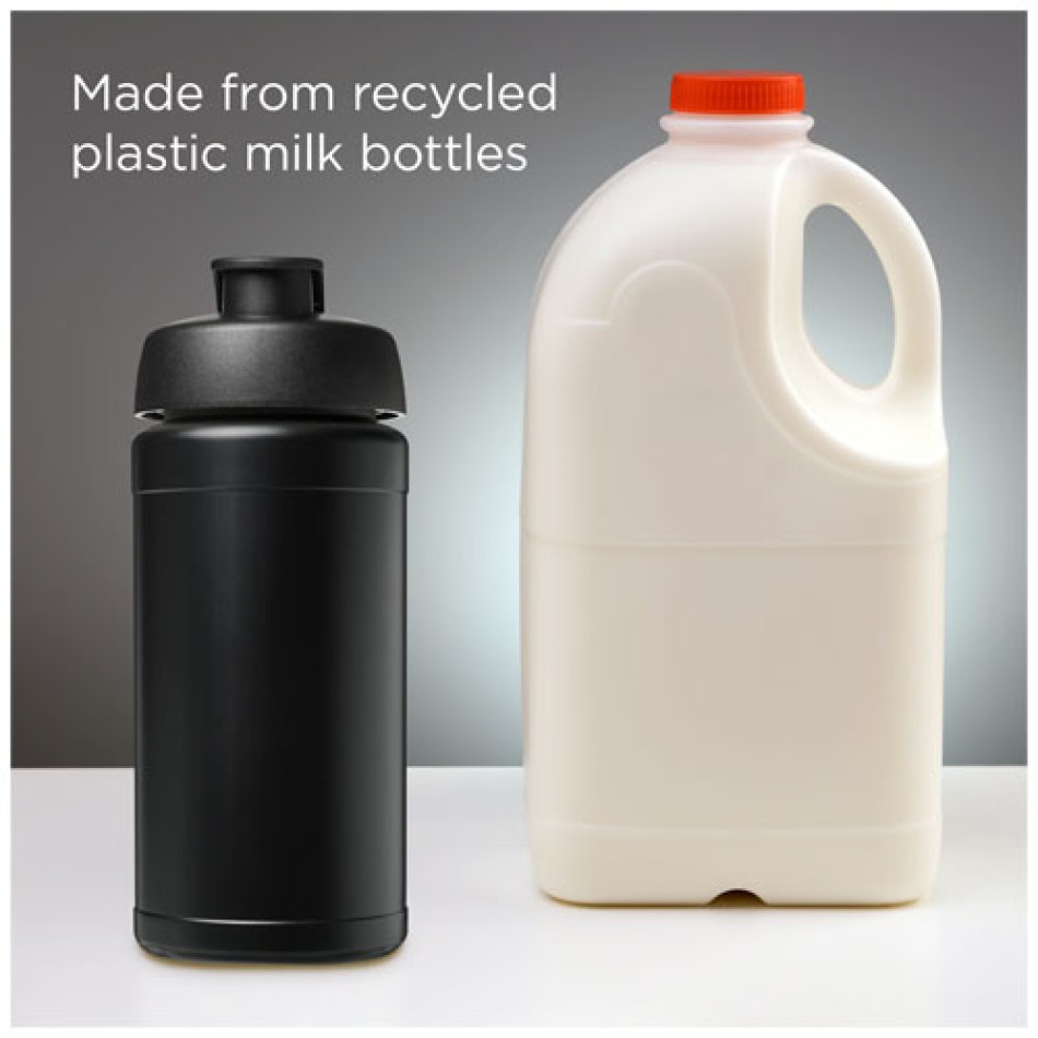 Borraccia sportiva in materiale riciclato con coperchio a scatto da 500 ml Baseline Gadget.it