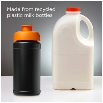 Borraccia sportiva in materiale riciclato con coperchio a scatto da 500 ml Baseline Gadget.it