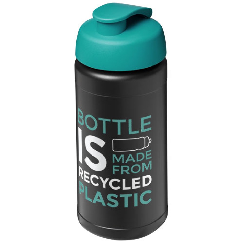 Borraccia sportiva in materiale riciclato con coperchio a scatto da 500 ml Baseline Gadget.it