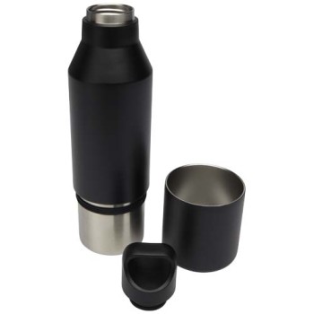 Borraccia termica da 600 ml in acciaio inox riciclato certificato RCS con tazza da 300 ml Odessy Gadget.it