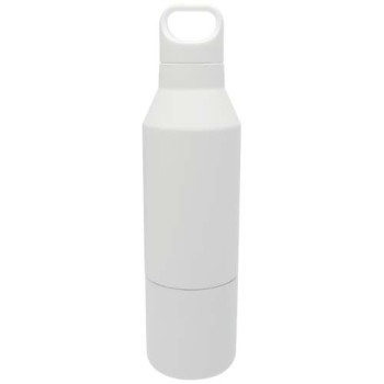 Borraccia termica da 600 ml in acciaio inox riciclato certificato RCS con tazza da 300 ml Odessy Gadget.it