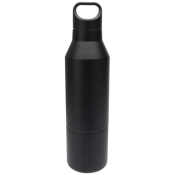 Borraccia termica da 600 ml in acciaio inox riciclato certificato RCS con tazza da 300 ml Odessy Gadget.it