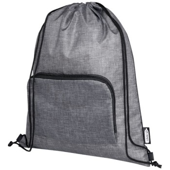 Borsa pieghevole con coulisse in materiale riciclato Ash - 7L Gadget.it