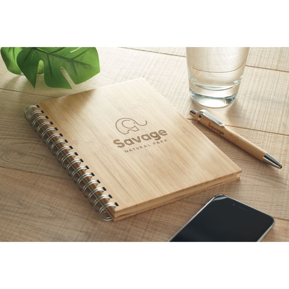 BRAM - Notebook A5 in bamboo rilegato Gadget.it