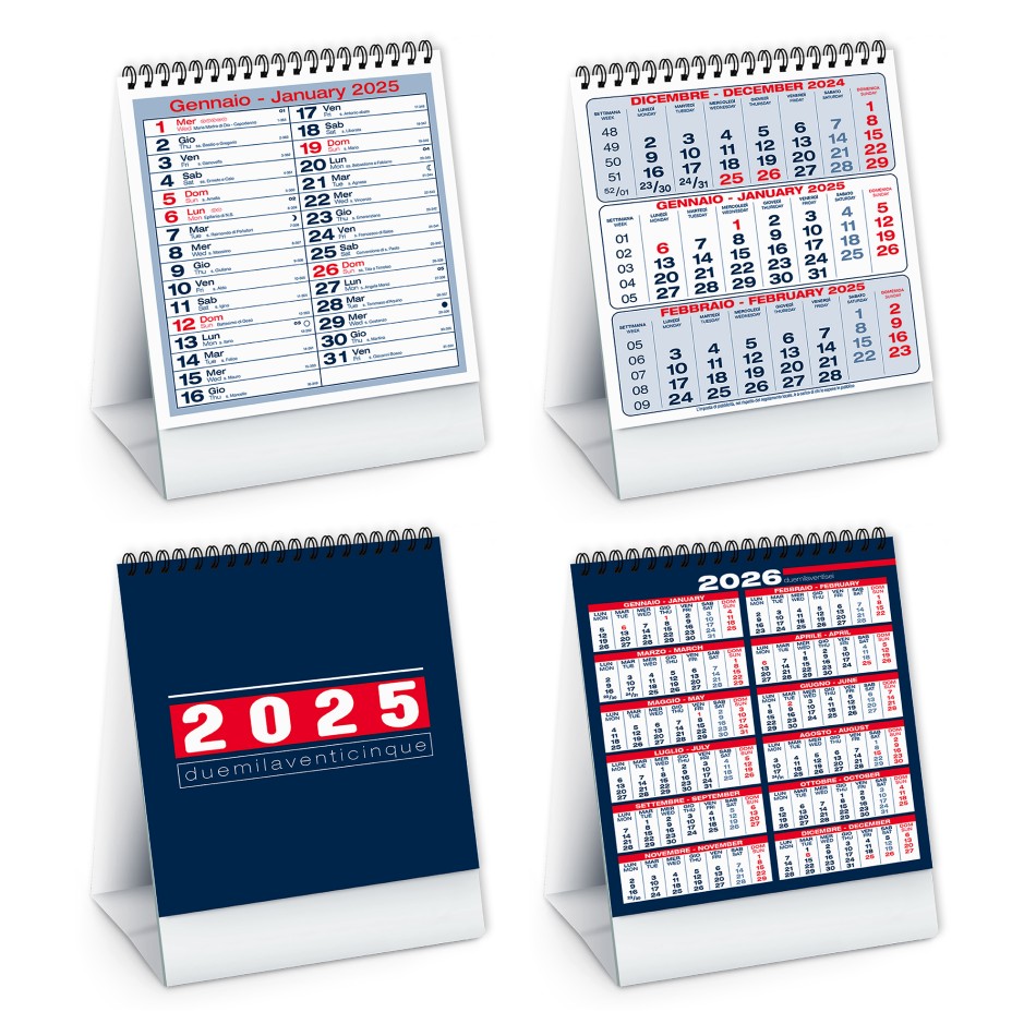 Calendario trittico da tavolo - TALL TABLE Gadget.it