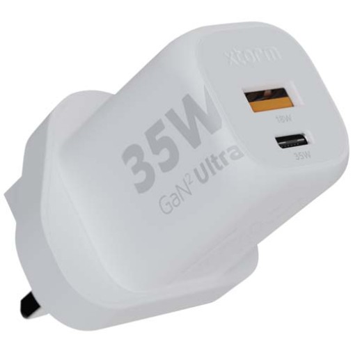 Caricabatterie da parete 35 W con spina UK Xtorm XEC035 GaN² Ultra Gadget.it