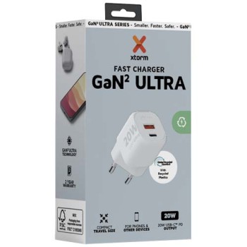 Caricabatterie da parete da 20 W Xtorm XEC020 GaN² Ultra Gadget.it