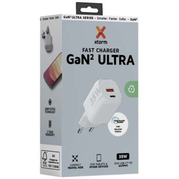 Caricabatterie da parete da 35 W Xtorm XEC035 GaN² Ultra Gadget.it