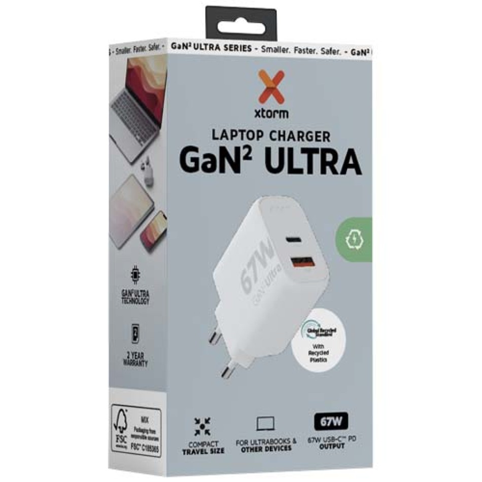 Caricabatterie da parete da 67 W Xtorm XEC067 GaN² Ultra Gadget.it