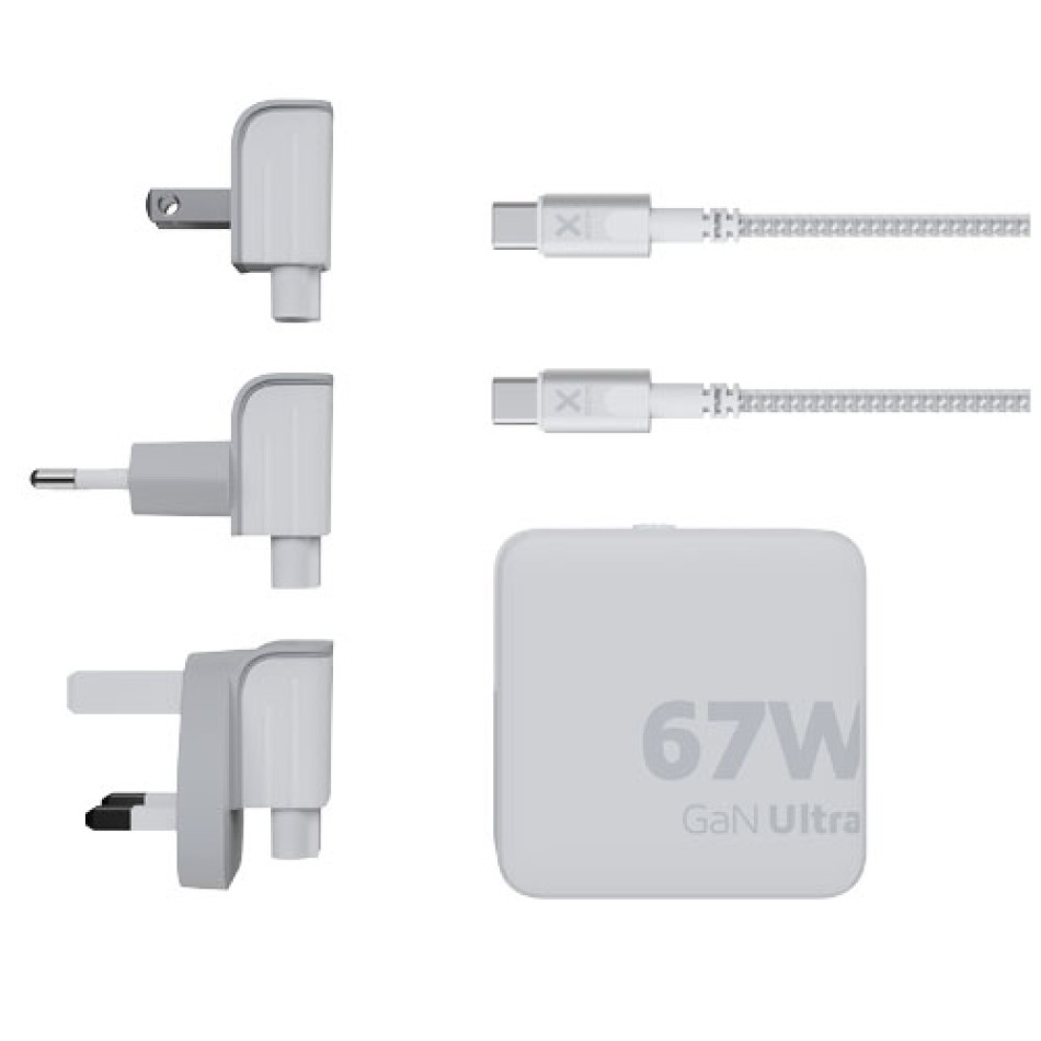 Caricabatterie da viaggio da 67 W con cavo USB-C PD da 100 W Xtorm XVC2067 GaN Ultra Gadget.it