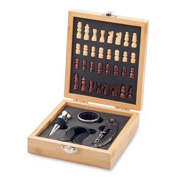 CHESSET - Set da vino con scacchiera Gadget.it