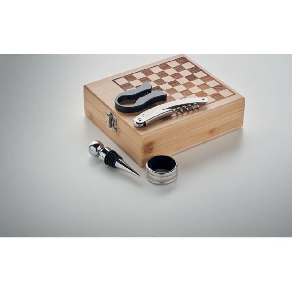 CHESSET - Set da vino con scacchiera Gadget.it