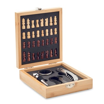 CHESSET - Set da vino con scacchiera Gadget.it