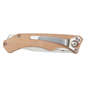 Coltello tascabile Dave in legno con clip per cintura Gadget.it