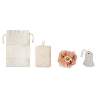 CUIDA SET - Set bagno in pouch di cotone Gadget.it