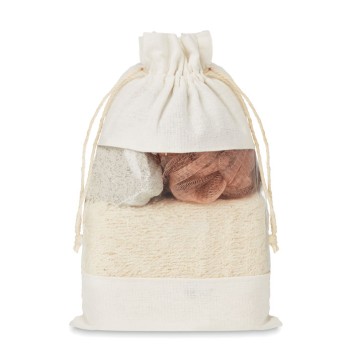 CUIDA SET - Set bagno in pouch di cotone Gadget.it