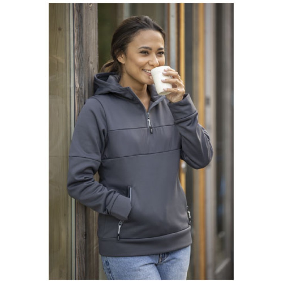 Felpa anorak con cappuccio da donna a mezza zip Sayan Gadget.it